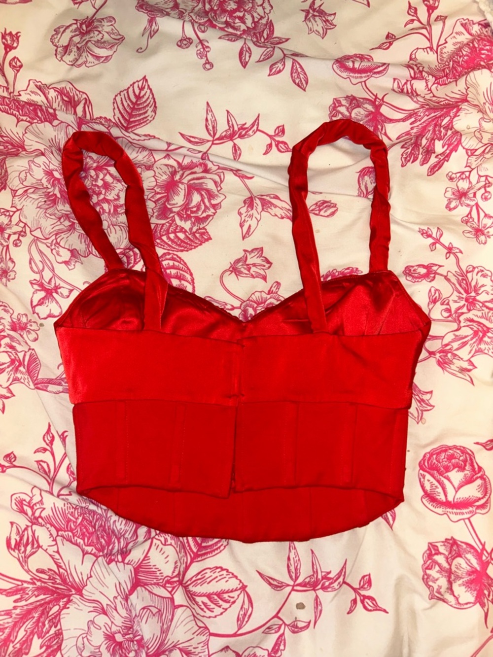 Lovers + Friends Red Bustier Crop Top - Picture 2 of 3